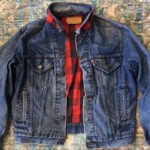 levi denim jacket flannel lined
